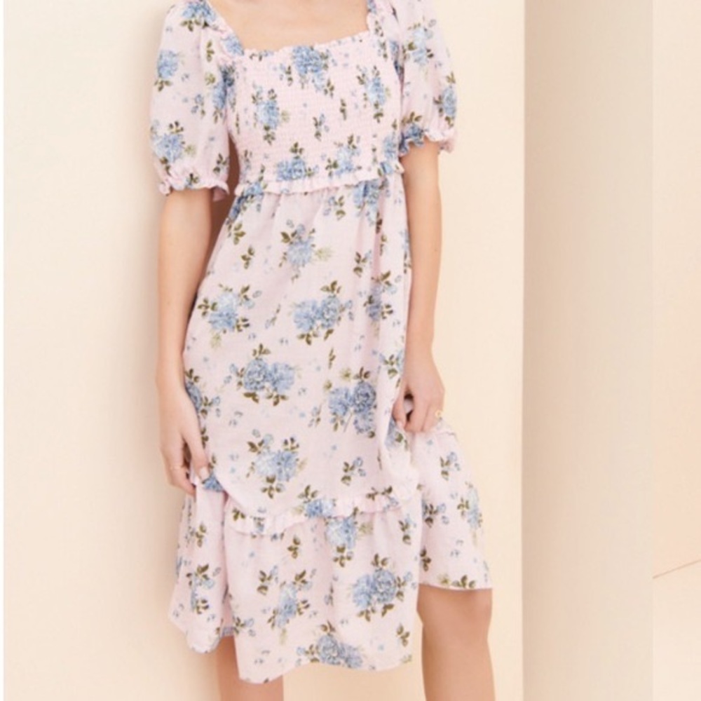 Gal Meets Glam Pink/Blue Floral Dress